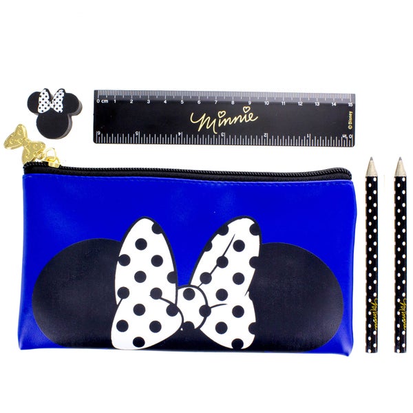 Disney Minnie Mouse Pencil Case with Stationery Set