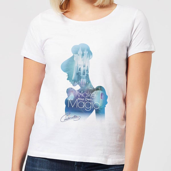 T-Shirt Femme Cendrillon Silhouette Disney - Blanc