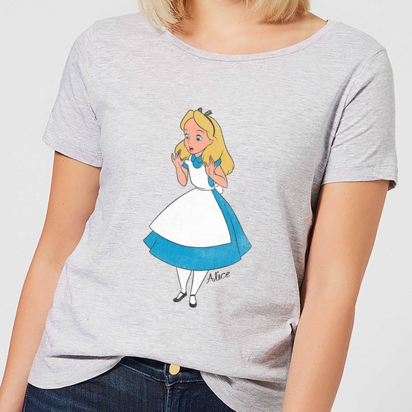 T-Shirt Disney Alice nel Paese delle Meraviglie Surprised Alice - Grigio - Donna