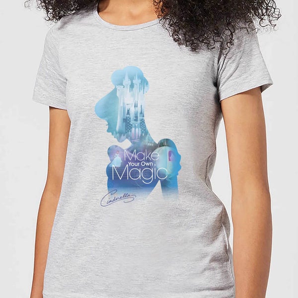 T-Shirt Femme Cendrillon Silhouette Disney - Gris