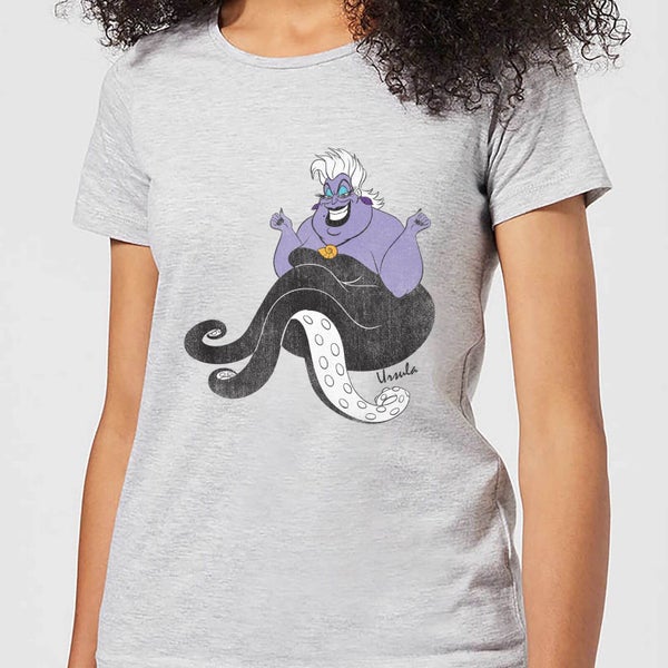Disney De Kleine Zeemeermin Ursula Dames T-shirt - Grijs