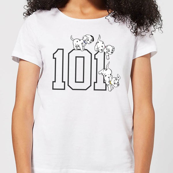 T-Shirt Femme Les 101 Dalmatiens Disney - Blanc