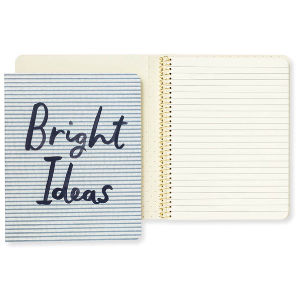 Kate Spade Concealed Spiral Notebook - Bright Ideas Seersucker