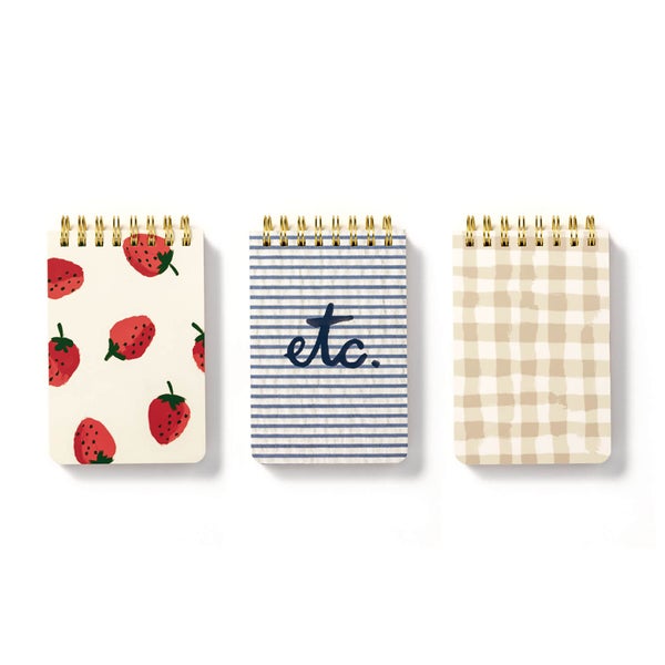 Kate Spade Spiral Notepad - Set Of 3 - Strawberries