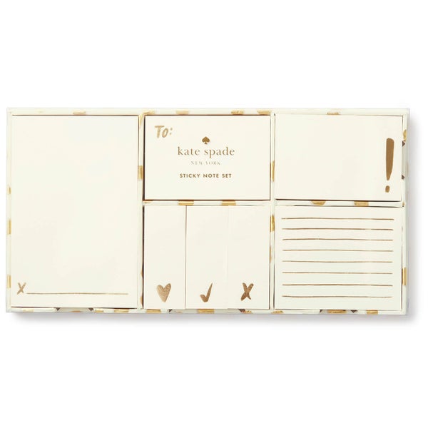 Kate Spade Sticky Note Set - Flamingo Gold Dot