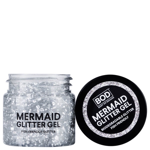 BOD Mermaid Body Glitter Gel -vartalokiillegeeli, Silver