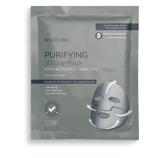 Masque-Tissu Purifiant 3D à l'Argile BeautyPro