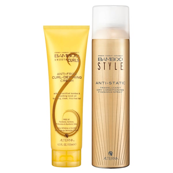 Alterna Bamboo Style Dry Finishing Spray and Curl Defining Cream Duo (Worth £45.50)