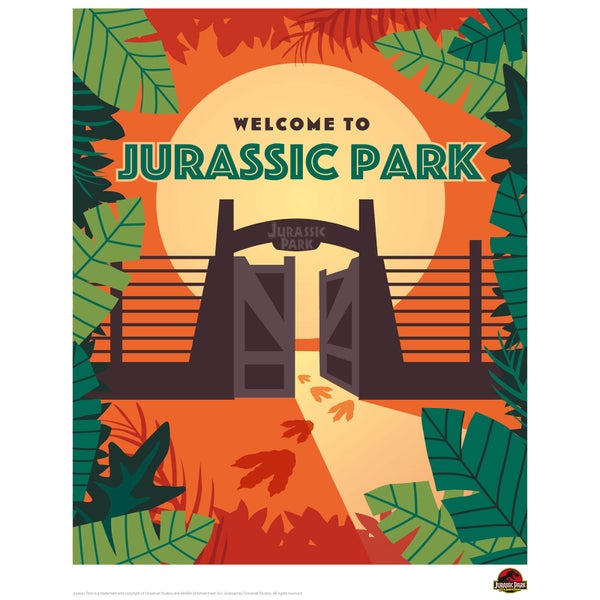 Affiche Jurassic Park 'Welcome to Jurassic Park' - Édition Limitée