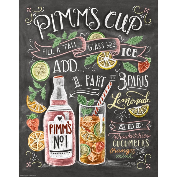Lily & Val Pimms Cup Print