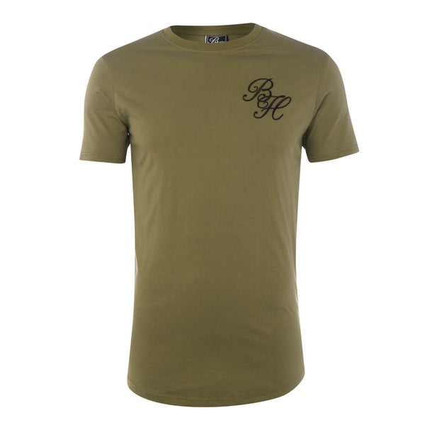 Beck & Hersey Men's Embroidered Classic Logo T-Shirt - Khaki