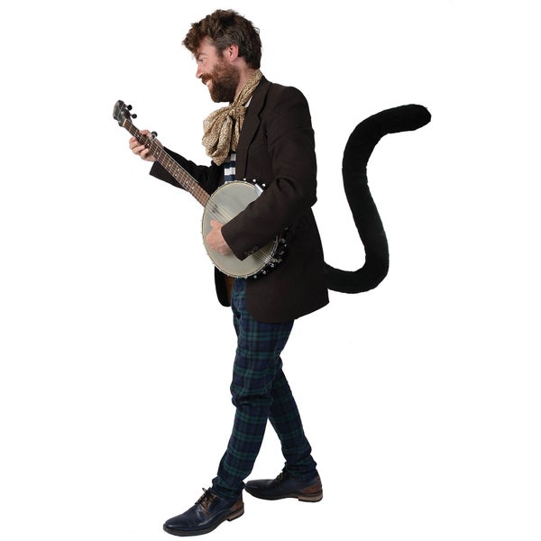 TellTails Wearable Black Cat Tail for Adults