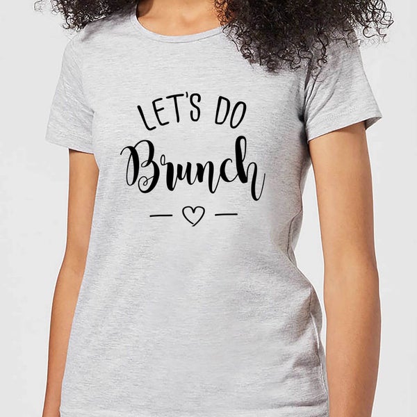T-Shirt Femme Let's Do Brunch - Gris