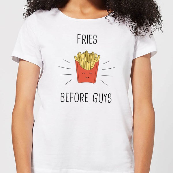 T-Shirt Femme Fries Before Guys - Blanc
