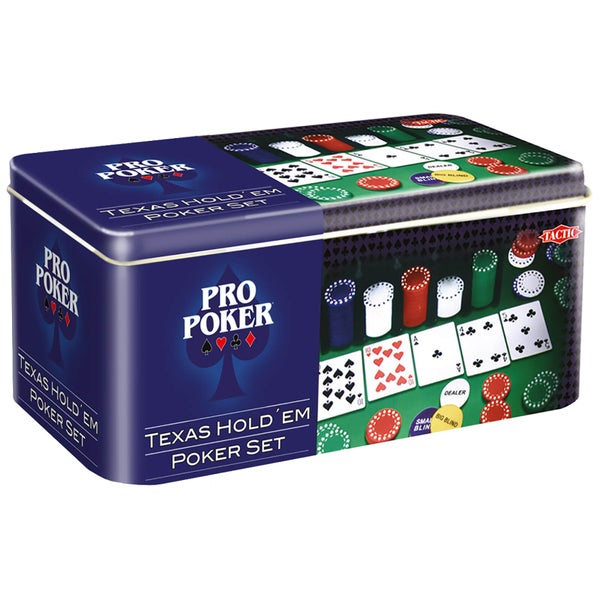 Pro Poker Texas Hold'em Set in Tin