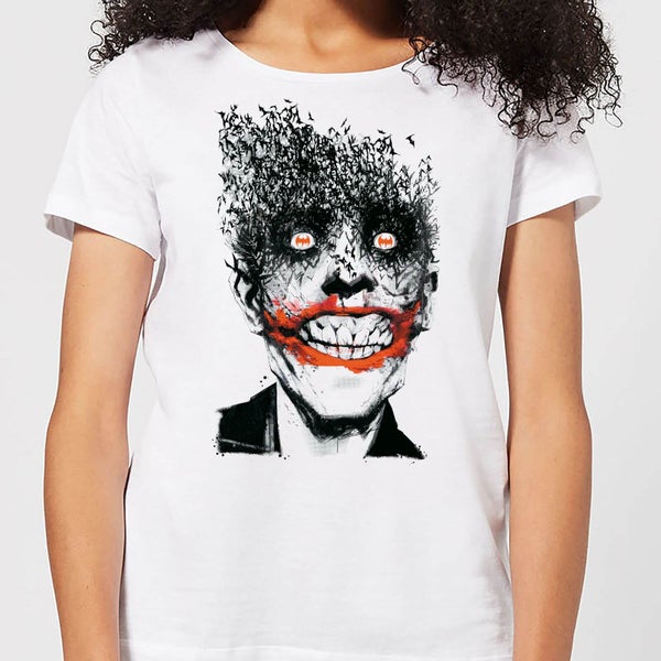 DC Comics Batman Joker Face Of Bats Women's T-Shirt - White