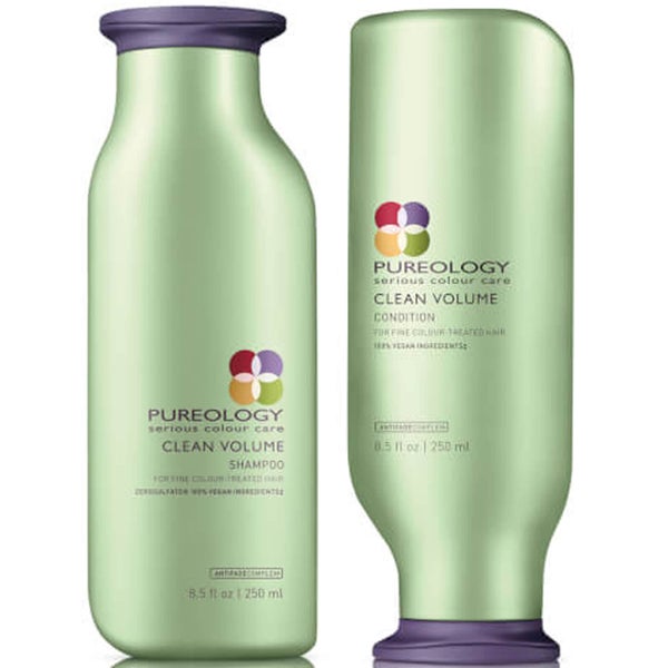Pureology Clean Volume Colour Care duo di shampoo e balsamo volumizzante per capelli colorati 250 ml