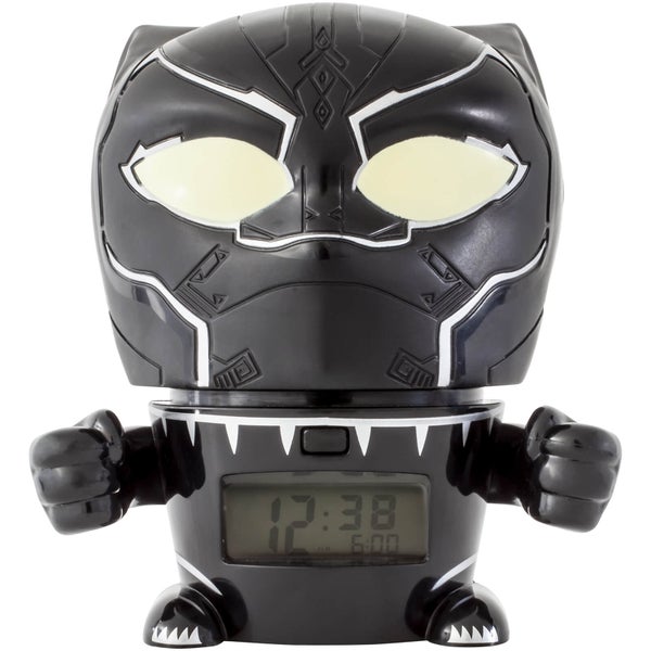 BulbBotz Marvel Avengers: Infinity War Black Panther Night Light Alarm Clock