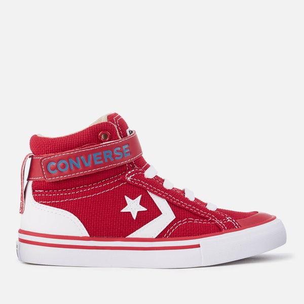 Converse Kids' Pro Blaze Strap Hi-Top Trainers - Gym Red/Vintage Khaki/White