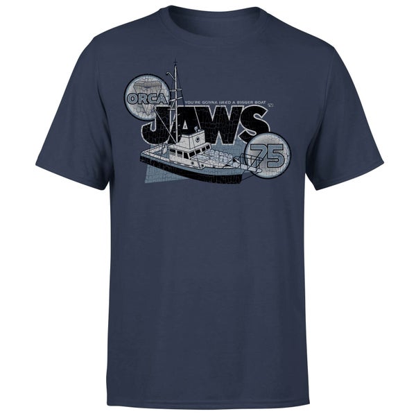 T-Shirt Homme Les Dents de la mer - Orca 75 - Bleu Marine