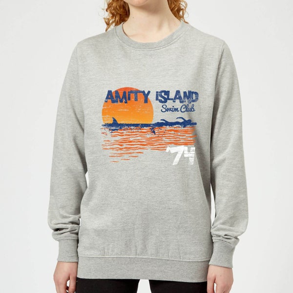 Der Weiße Hai Amity Swim Club Damen Pullover - Grau