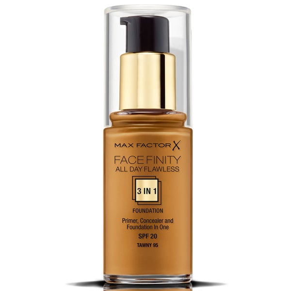 Base de maquillaje Facefinity 3 in 1 All Day Flawless de Max Factor 30 ml - 95 Tawny