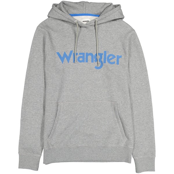 Wrangler Men's Logo Hoody - Grey Melange