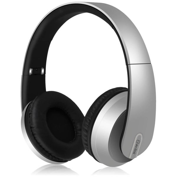 AV: Link Satin Finish Bluetooth 4.2 Headphones with Hard-Shell Case - Silver