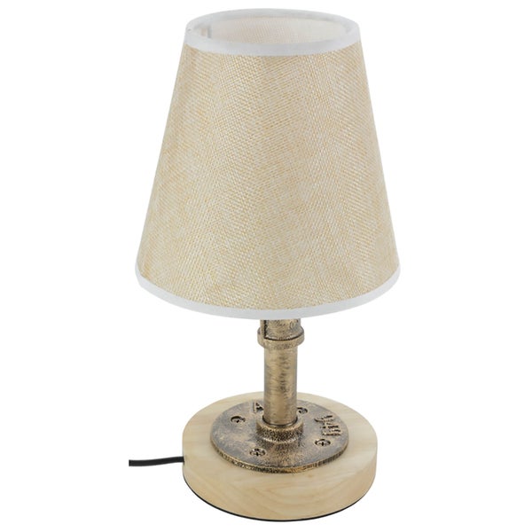 Lyyt Retro Industrial Table Lamp with Tapered Shade - Gold