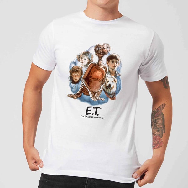 E.T. Geschilderd Portret T-shirt - Wit