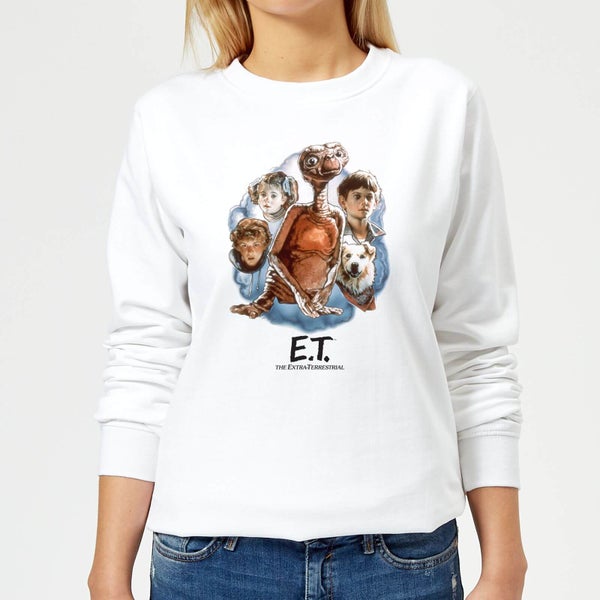 ET Painted Portrait Women's Sweatshirt - White