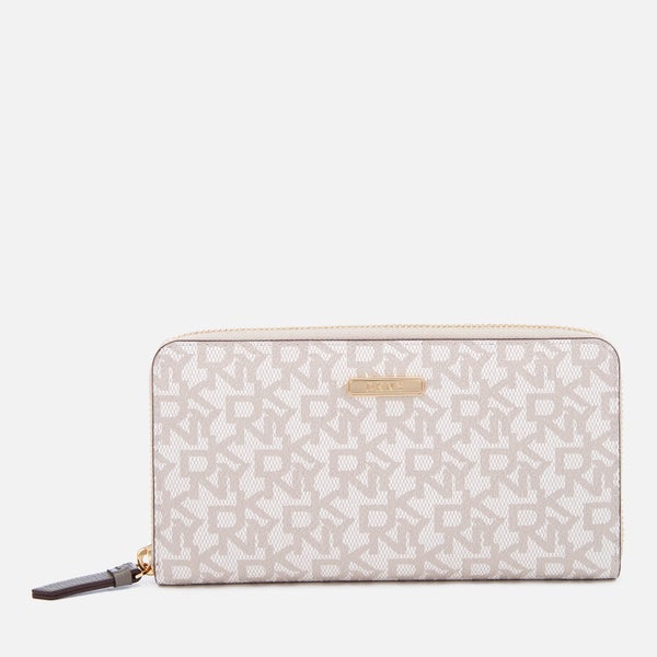 DKNY Women's Bryant Large Zip Around Purse - Hemp Logo Clay
