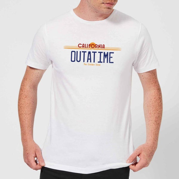 Back to the Future Outatime Plate T-shirt - Wit