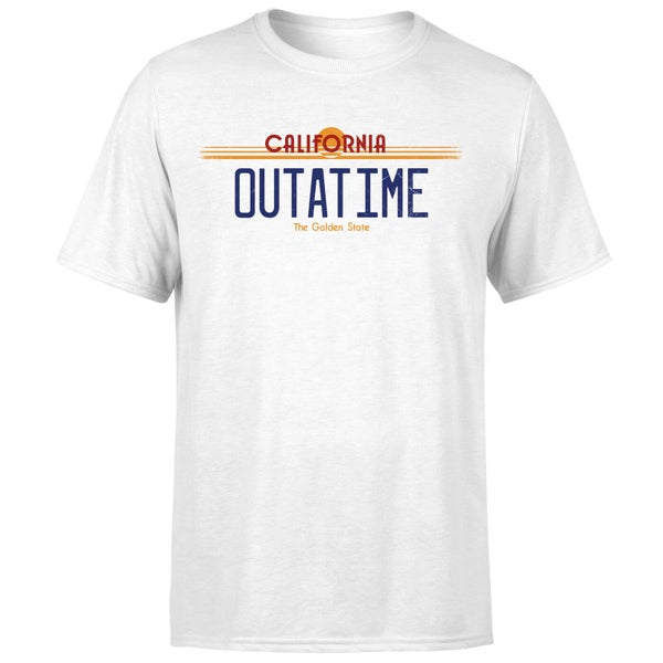 Back to the Future Outatime Plate T-shirt - Wit