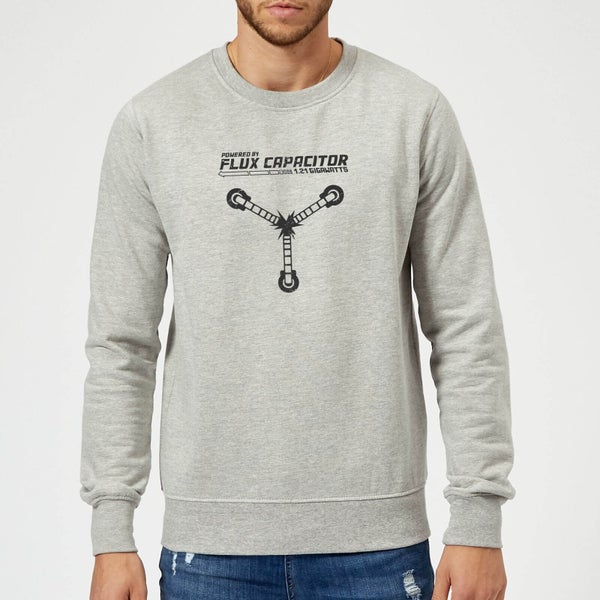 Back To The Future Powered By Flux Capacitor Sweatshirt - Grey