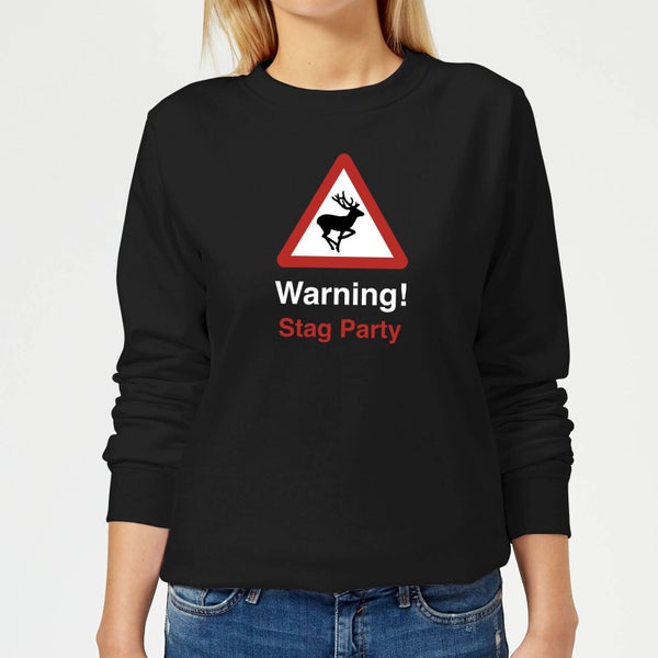 Warning Stag Party Women's Sweatshirt - Black