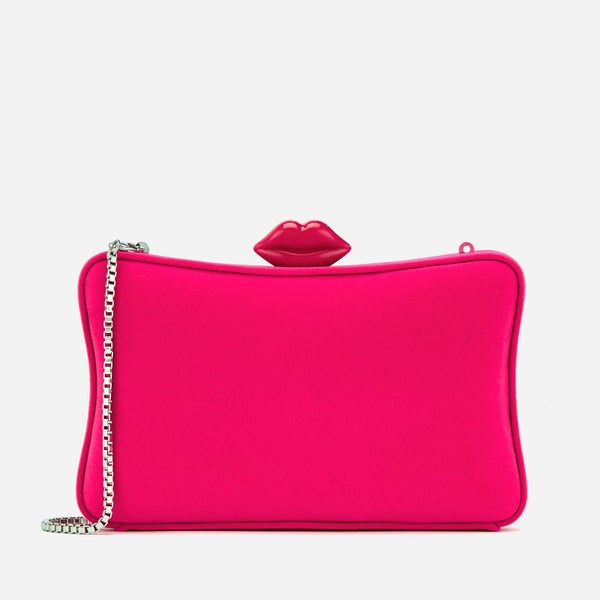 Lulu Guinness Women's Velvet Lavinia Clutch Bag - Hot Pink