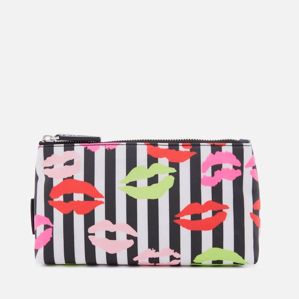 Lulu Guinness Women's Stripe Lip Blot T Seam Bag - Black/Multi