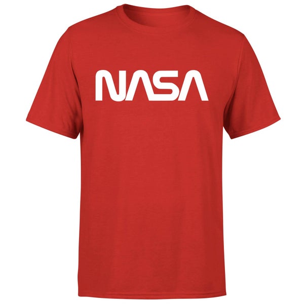 NASA Worm Weiß Logotype T-Shirt - Rot
