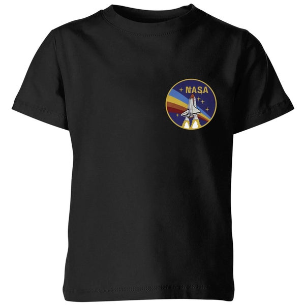 NASA Vintage Rainbow Shuttle Kids' T-Shirt - Black