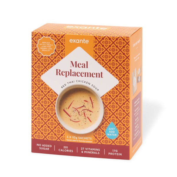 Meal Replacement Red Thai Chicken Soup, Pack of 5