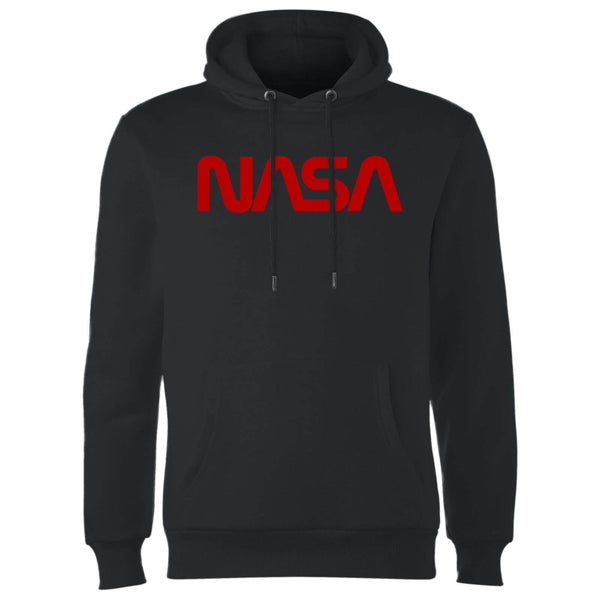 NASA Worm Red Logotype Hoodie - Black