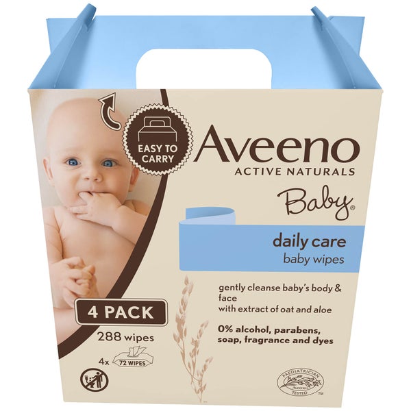 Влажные салфетки для ухода за детской кожей Aveeno Baby Daily Care Baby Wipes (4 x 72)