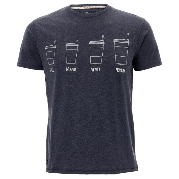 Threadbare Men's Coffee T-Shirt - Navy Marl