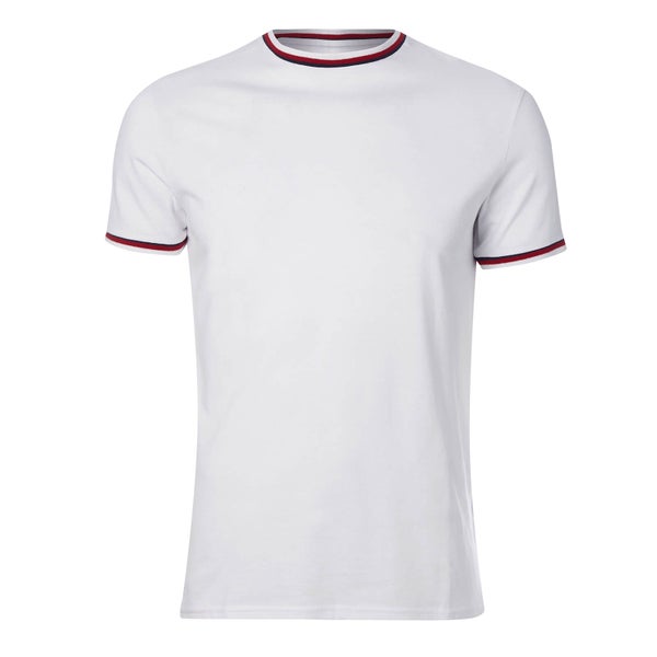 Broken Standard Men's Sacombe Tipped T-Shirt - White