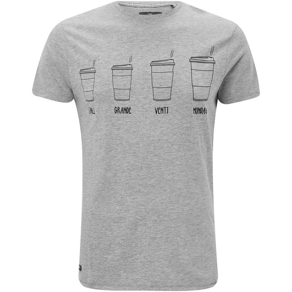 T-Shirt Homme Café Threadbare - Gris Chiné