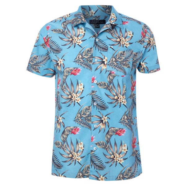 Broken Standard Men's Jason Tropical Shirt - Light Blue