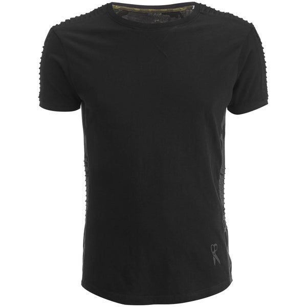 T-Shirt Homme Épaules Texturées Honda Ringspun - Noir
