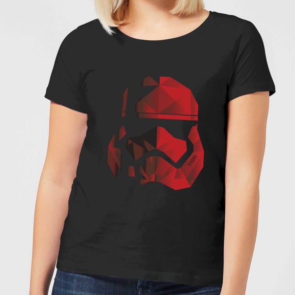 T-Shirt Femme Casque Stormtrooper Effet Cubiste - Star Wars - Noir