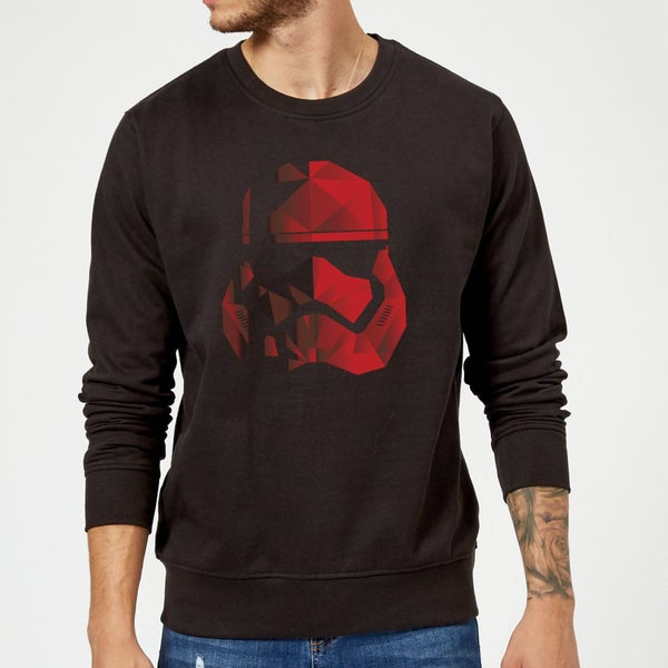 Star Wars Jedi Cubist Trooper Helmet Black Sweatshirt - Black
